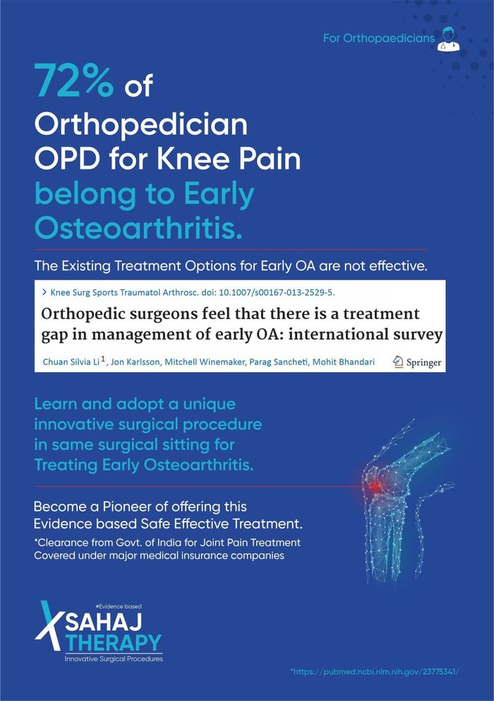 Treatment gap in management of early osteoarthritis